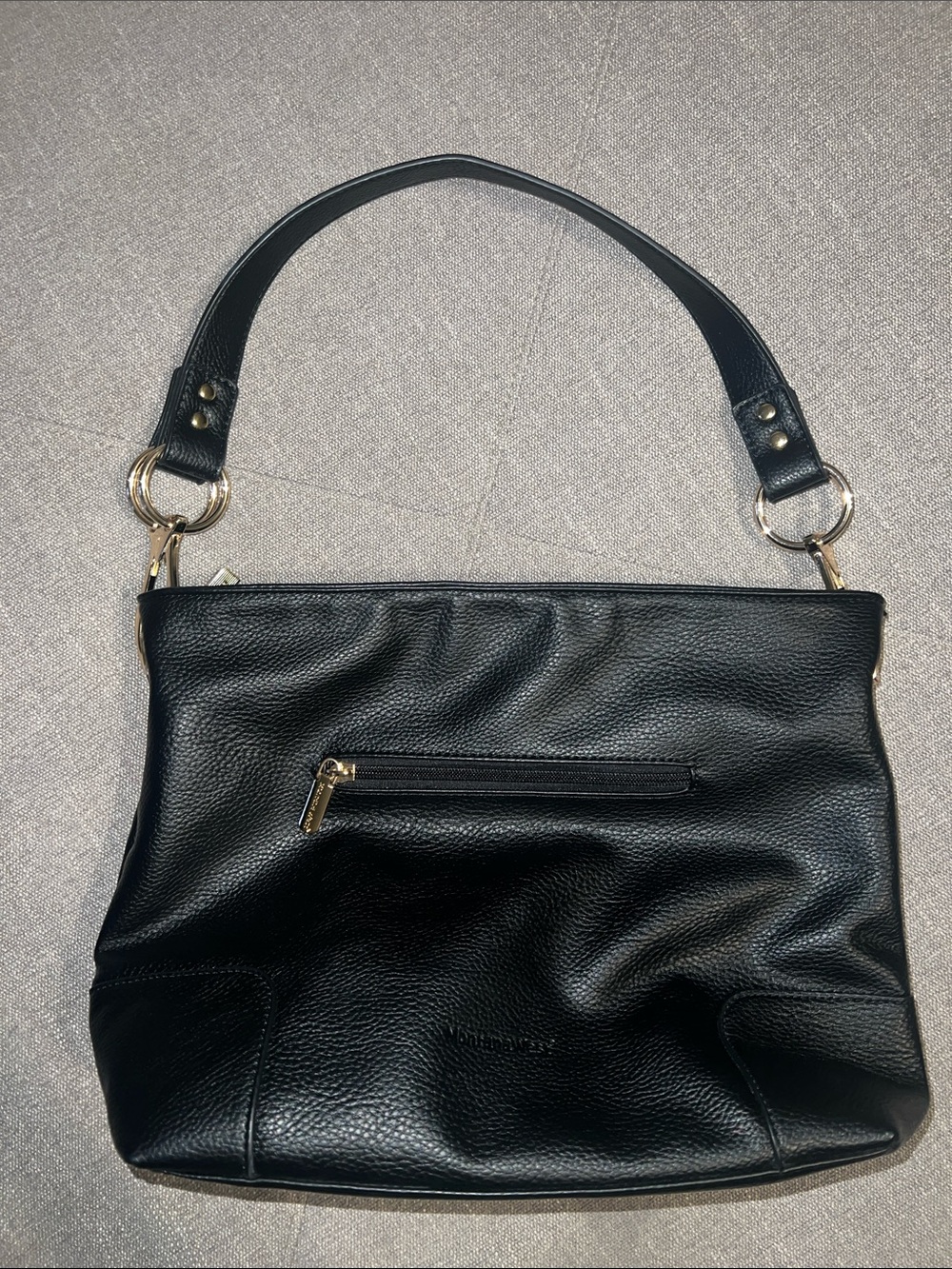 Montana West Black Shoulder Bag with Gold Hardware